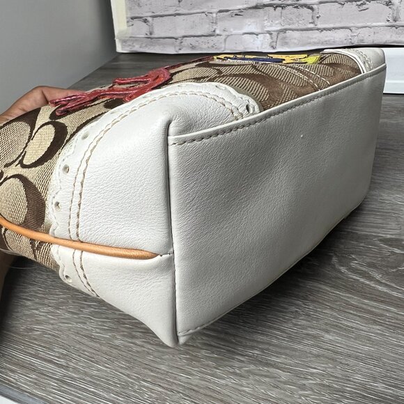 Rare Vintage Y2k Coach Pochette Sea Applique Hand Bag - Picture 4 of 7